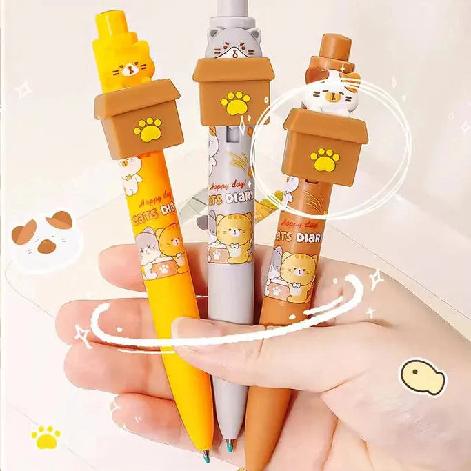 Kawaii Peek-a-Boo Cat Pens
